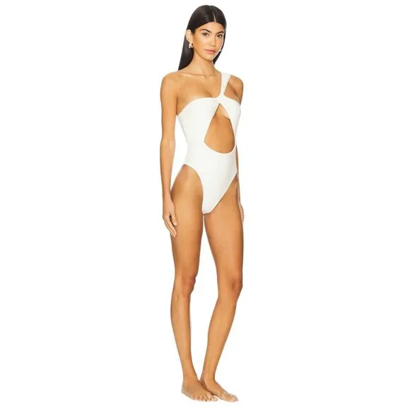 Marcia B Maxwell Aurora One Piece in Cream Small New Womens Swimsuit - Picture 3 of 10